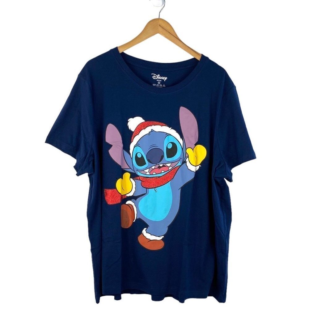 Primark X Disney Lilo & Stitch Christmas Graphic T Shirt Limited Edition US 2XL